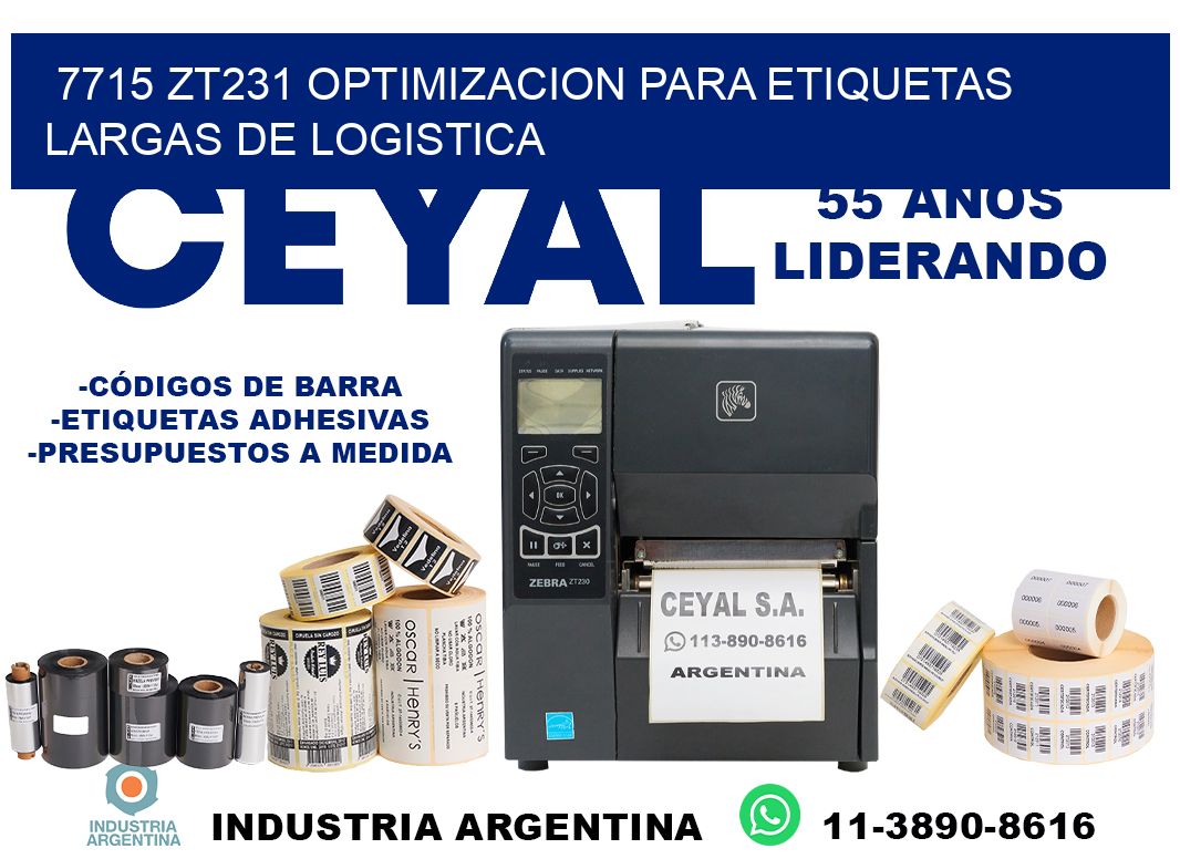 7715 zt231 optimizacion para etiquetas largas de logistica