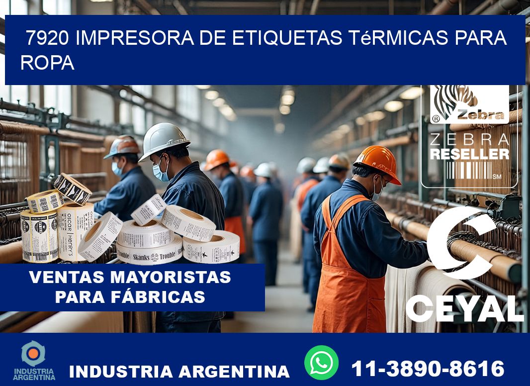 7920 impresora de etiquetas térmicas para ropa