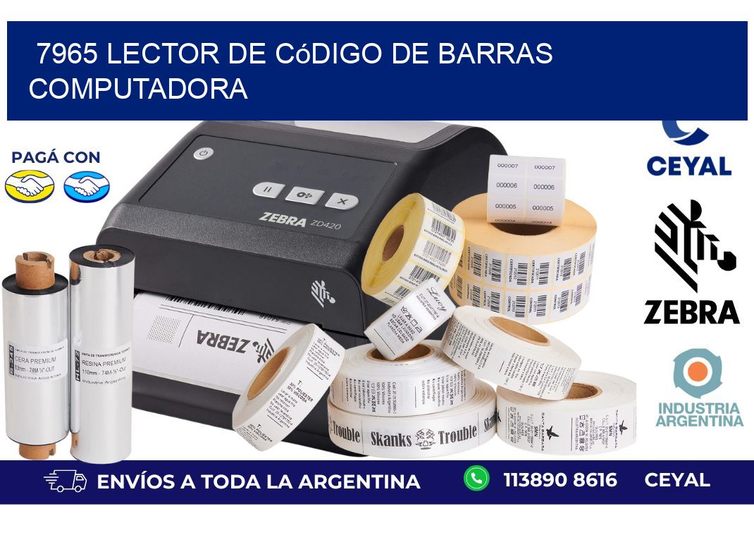 7965 Lector de código de barras computadora