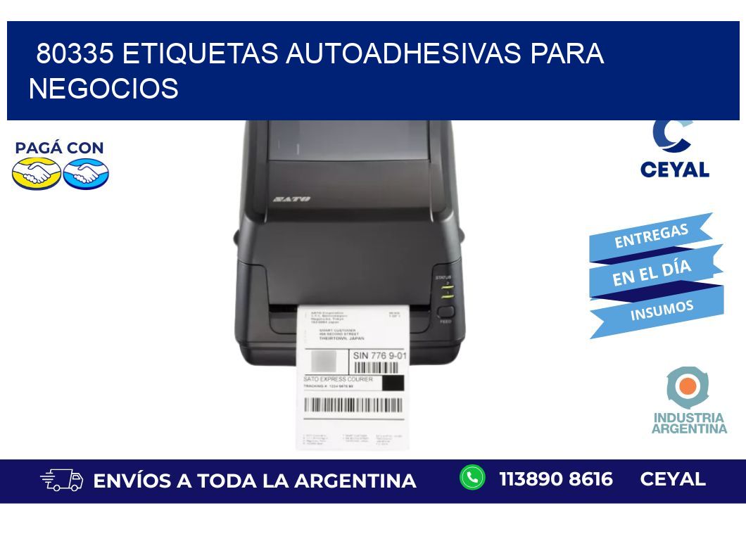80335 etiquetas autoadhesivas para negocios