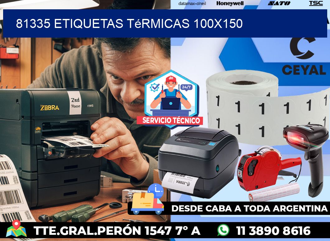 81335 etiquetas térmicas 100x150