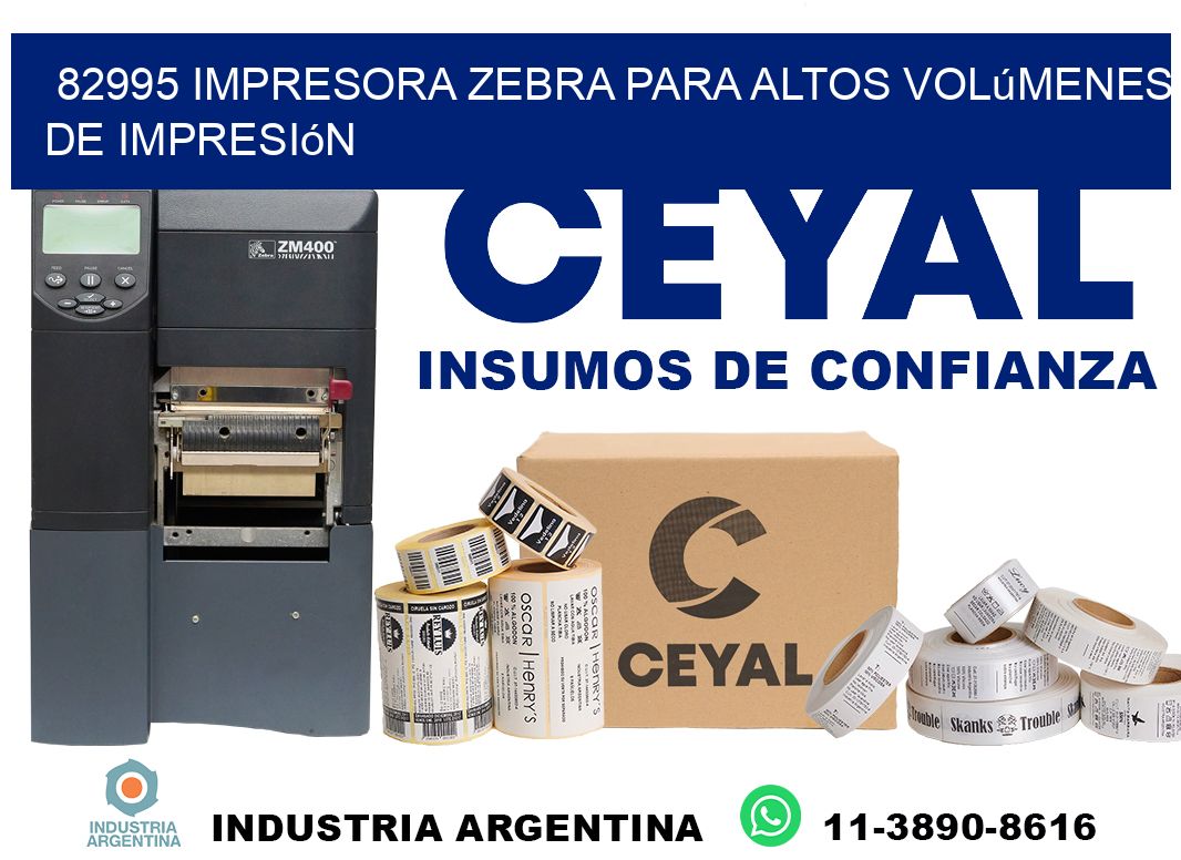 82995 impresora zebra para altos volúmenes de impresión