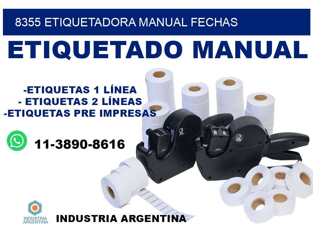 8355 etiquetadora manual fechas