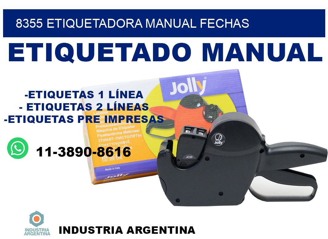 8355 etiquetadora manual fechas