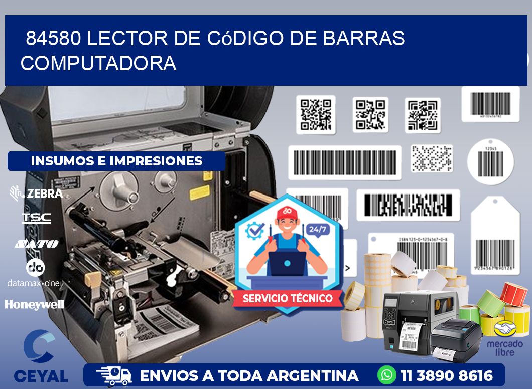 84580 Lector de código de barras computadora