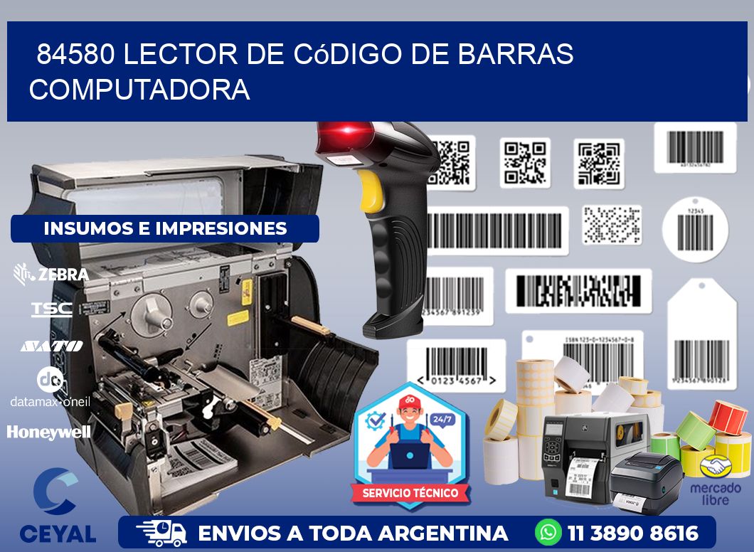 84580 Lector de código de barras computadora