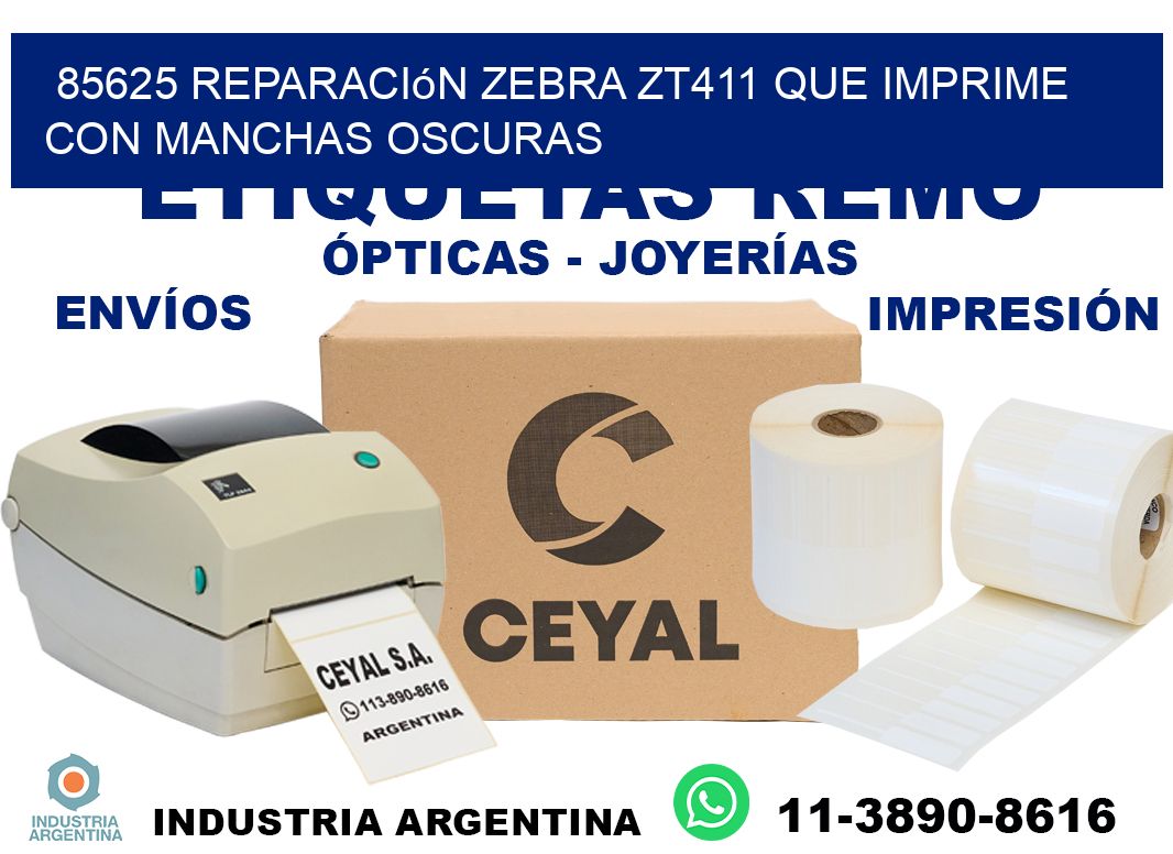 85625 reparación zebra zt411 que imprime con manchas oscuras