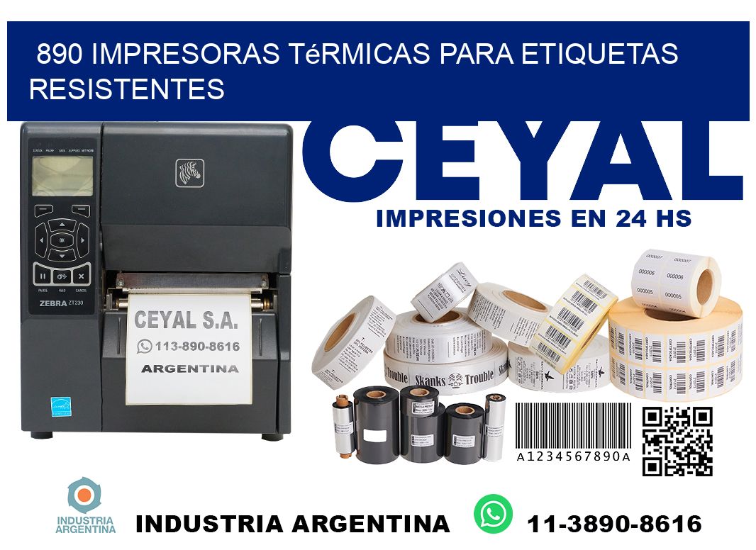 890 impresoras térmicas para etiquetas resistentes