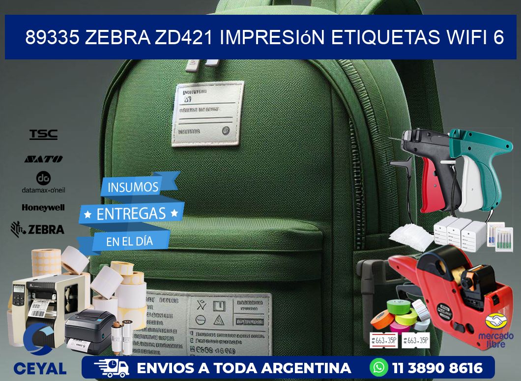 89335 Zebra ZD421 impresión etiquetas WiFi 6