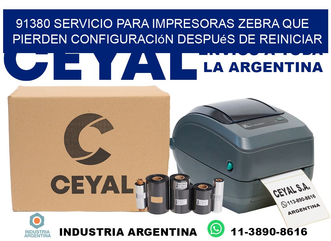 91380 servicio para impresoras zebra que pierden configuración después de reiniciar