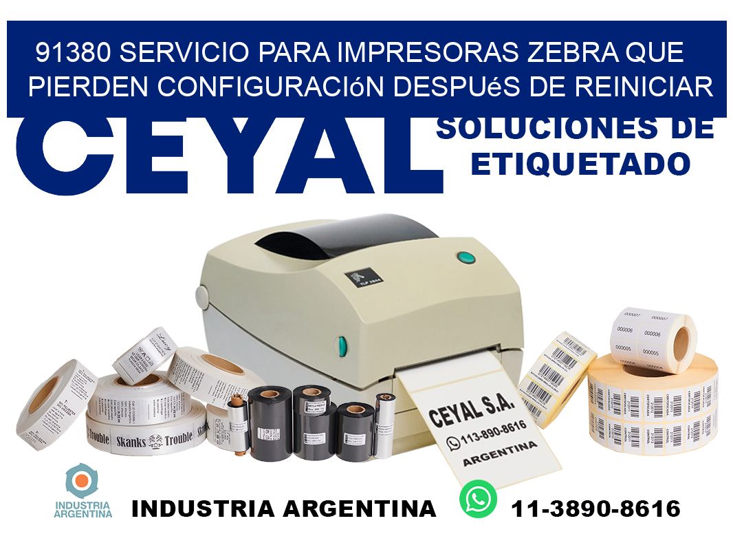 91380 servicio para impresoras zebra que pierden configuración después de reiniciar