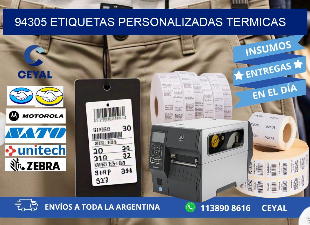 94305 Etiquetas personalizadas termicas