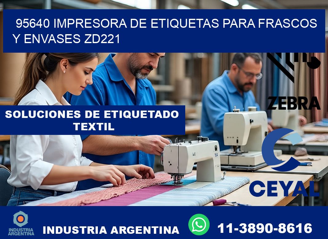 95640 impresora de etiquetas para frascos y envases ZD221