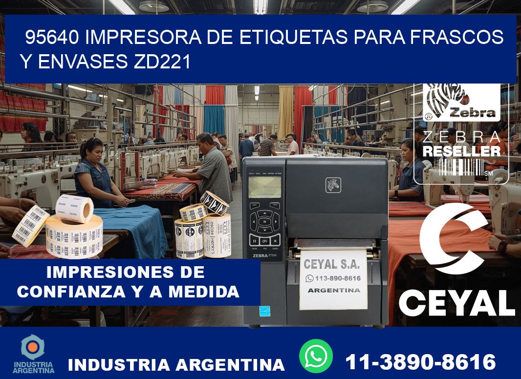 95640 impresora de etiquetas para frascos y envases ZD221