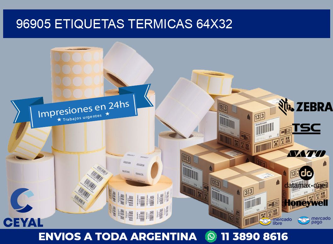 96905 etiquetas termicas 64x32