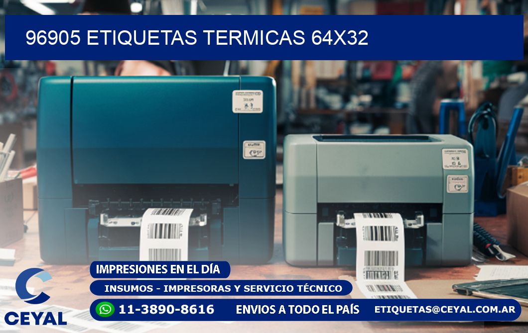 96905 etiquetas termicas 64x32