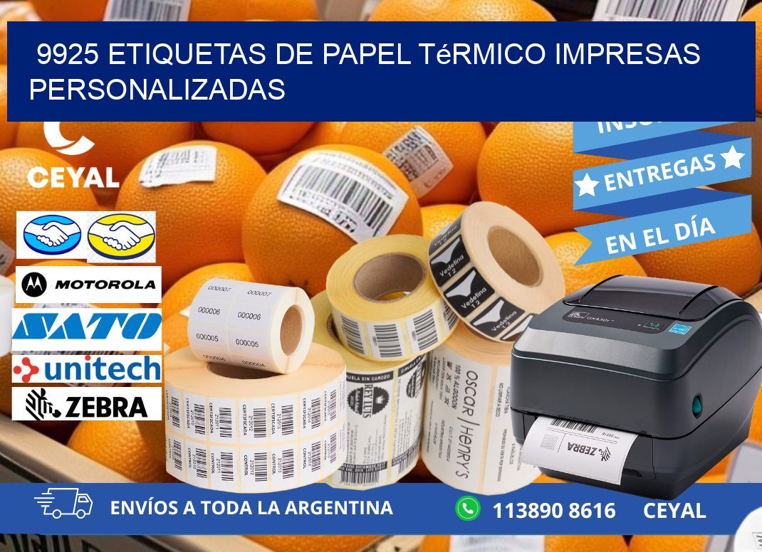9925 Etiquetas de papel térmico impresas personalizadas