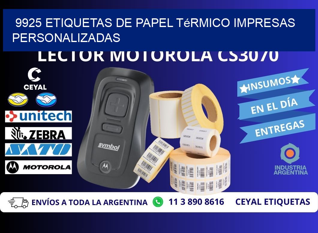 9925 Etiquetas de papel térmico impresas personalizadas