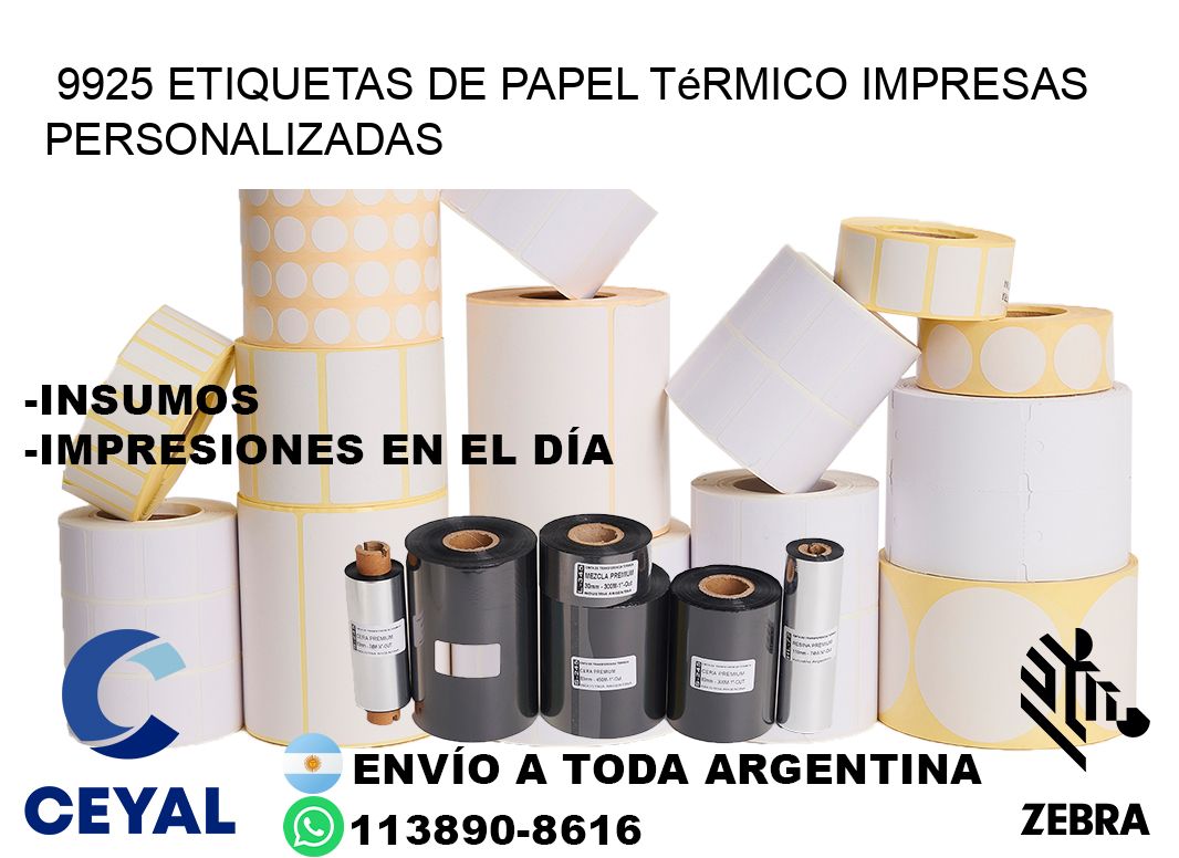 9925 Etiquetas de papel térmico impresas personalizadas