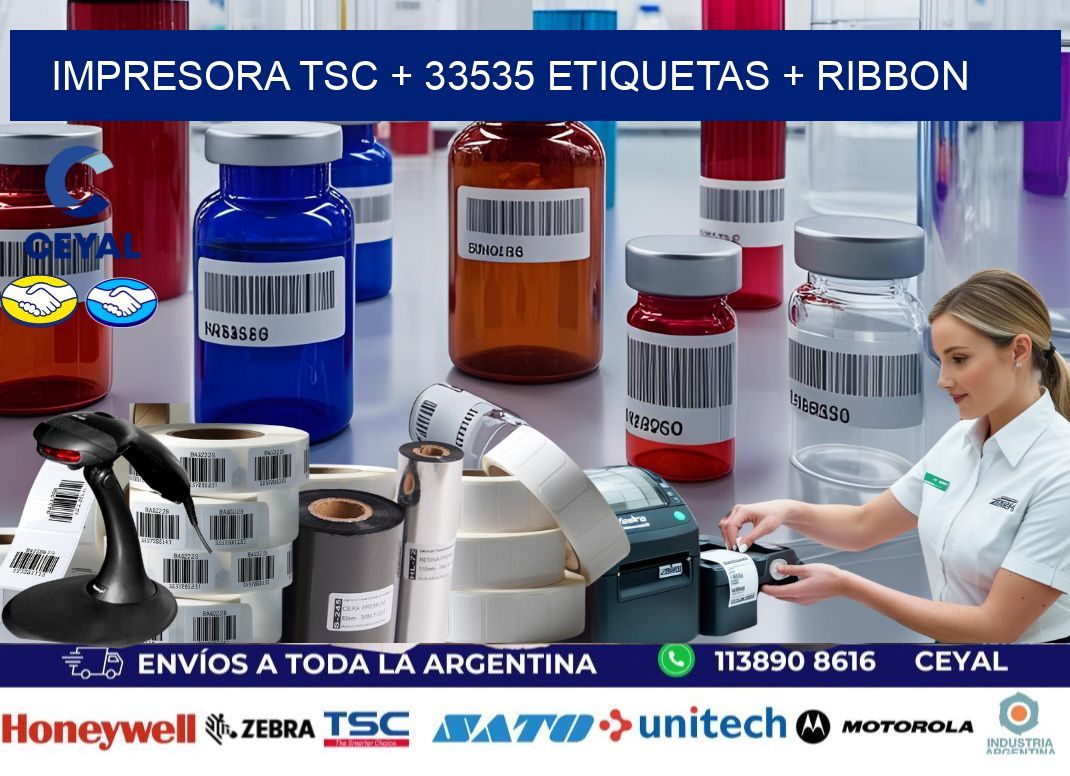 impresora TSC + 33535 etiquetas + ribbon