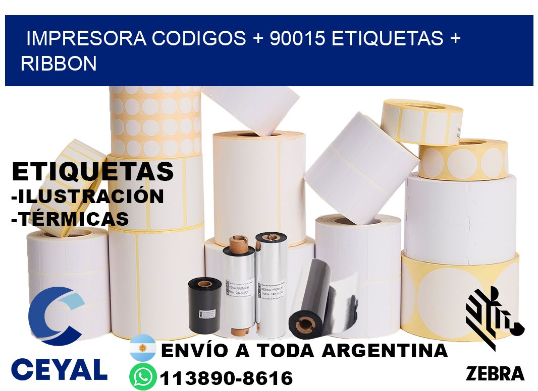 impresora codigos + 90015 etiquetas + ribbon