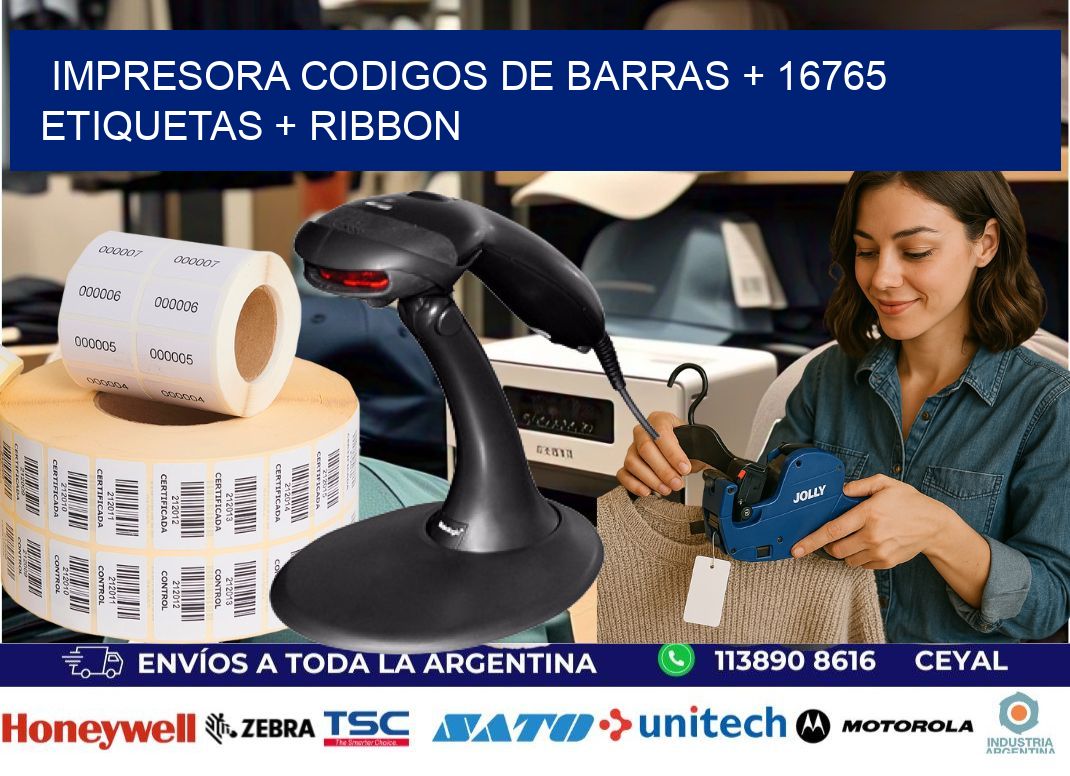 impresora codigos de barras + 16765 etiquetas + ribbon