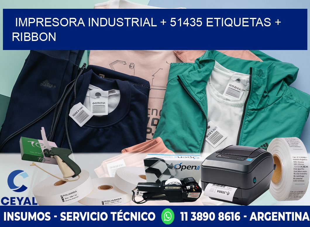 impresora industrial + 51435 etiquetas + ribbon