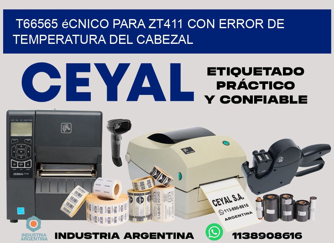 t66565 écnico para zt411 con error de temperatura del cabezal