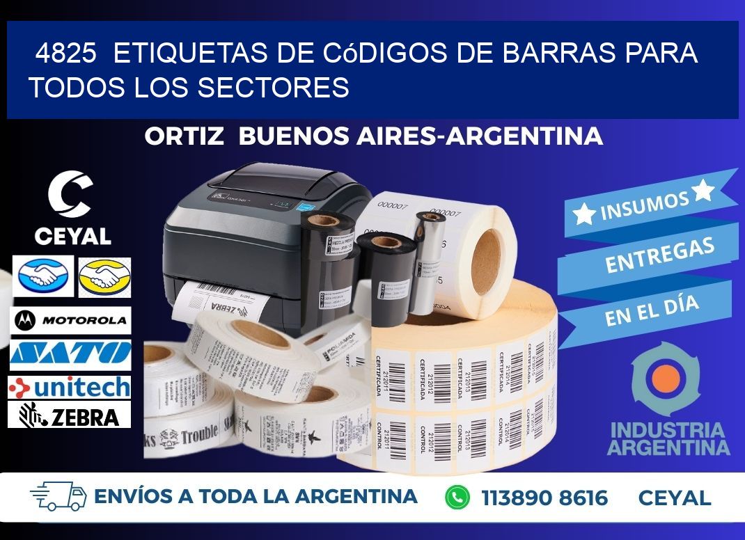 ️4825 Etiquetas de Códigos de Barras para Todos los Sectores