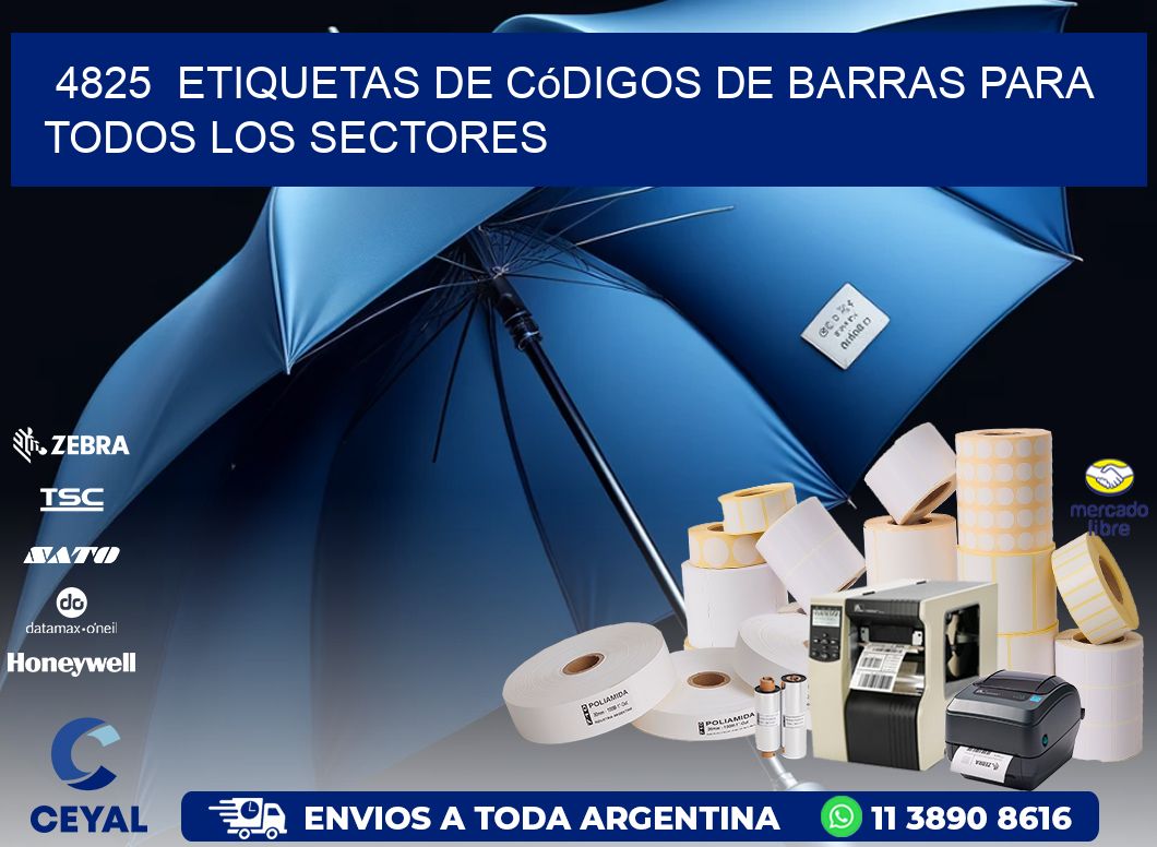 ️4825 Etiquetas de Códigos de Barras para Todos los Sectores