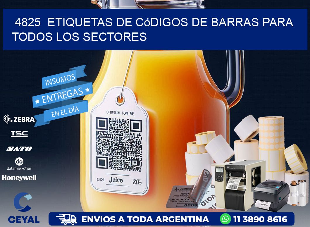 ️4825 Etiquetas de Códigos de Barras para Todos los Sectores