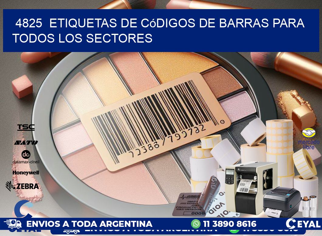 ️4825  Etiquetas de Códigos de Barras para Todos los Sectores