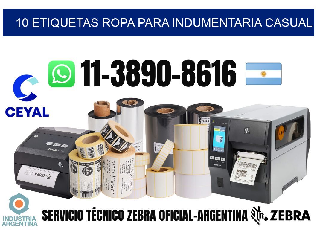 10 Etiquetas ropa para indumentaria casual