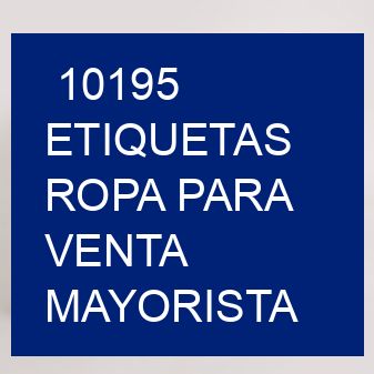 10195 Etiquetas ropa para venta mayorista