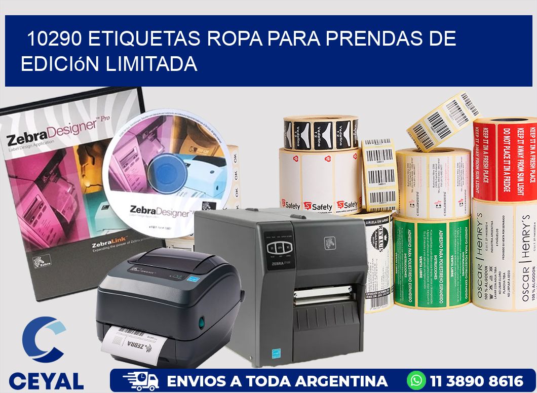 10290 Etiquetas ropa para prendas de edición limitada