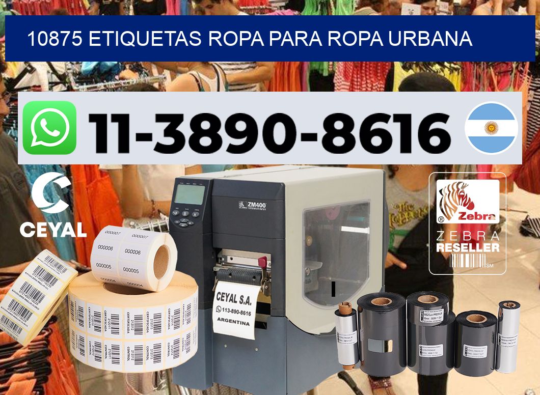 10875 Etiquetas ropa para ropa urbana