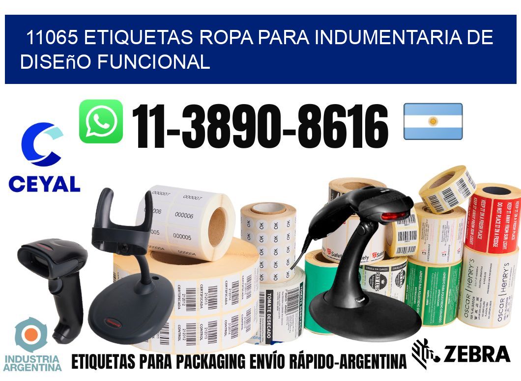 11065 Etiquetas ropa para indumentaria de diseño funcional