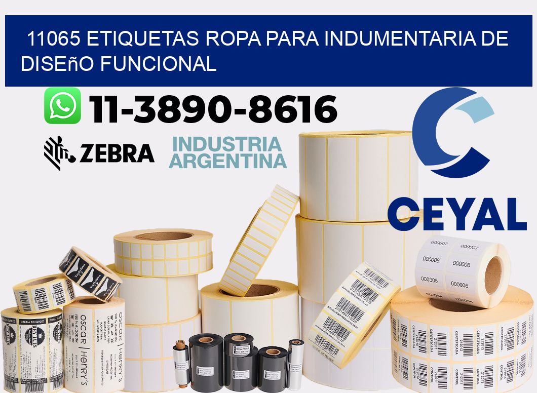 11065 Etiquetas ropa para indumentaria de diseño funcional