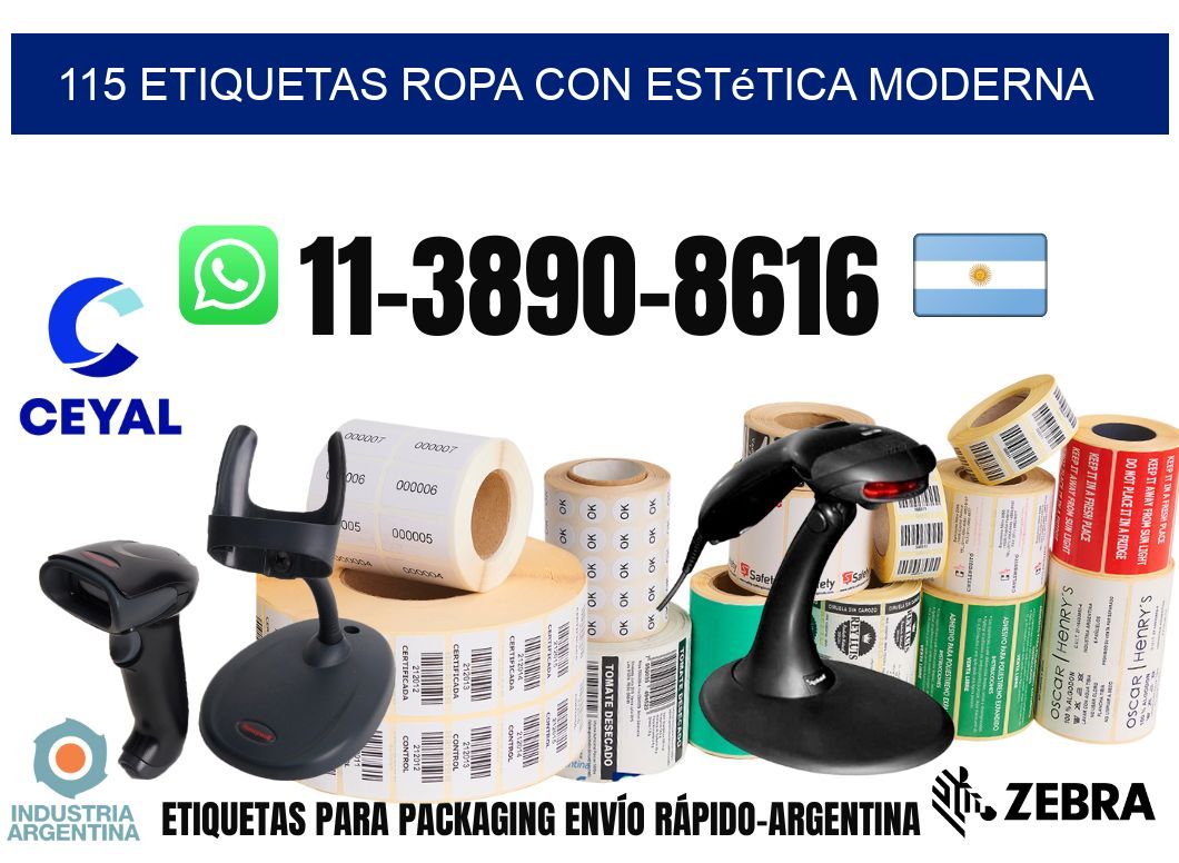 115 Etiquetas ropa con estética moderna