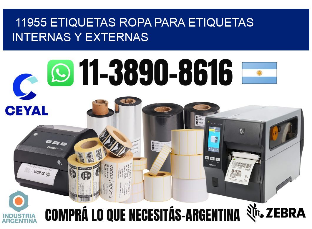 11955 Etiquetas ropa para etiquetas internas y externas