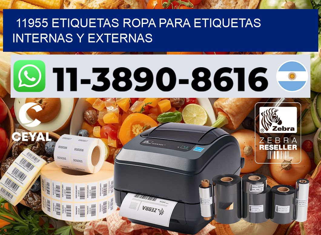11955 Etiquetas ropa para etiquetas internas y externas