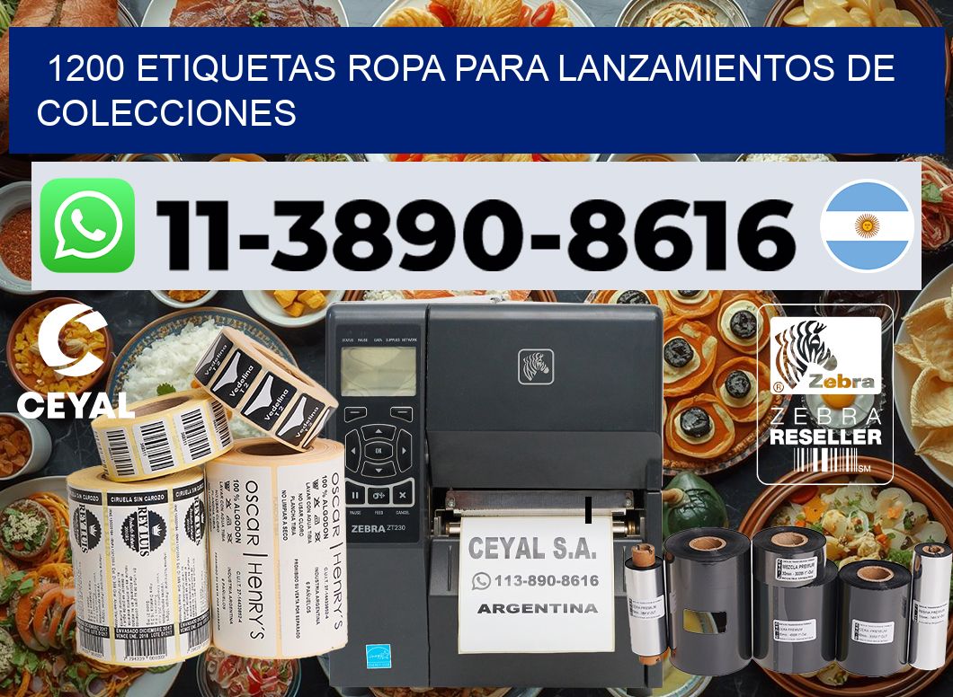 1200 Etiquetas ropa para lanzamientos de colecciones