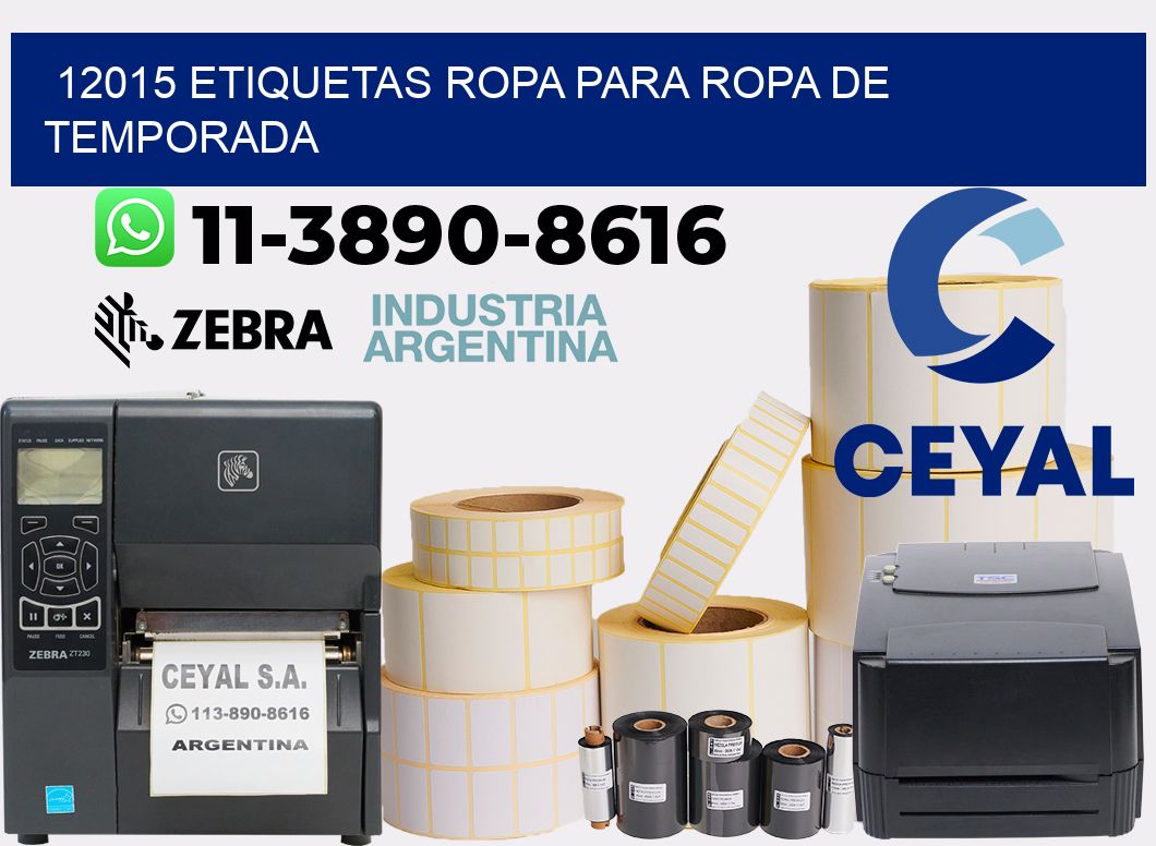 12015 Etiquetas ropa para ropa de temporada