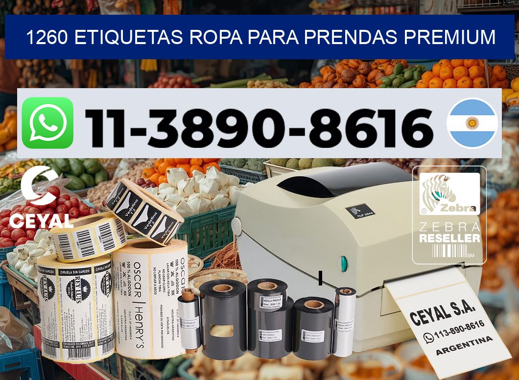 1260 Etiquetas ropa para prendas premium