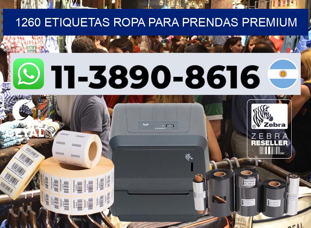 1260 Etiquetas ropa para prendas premium