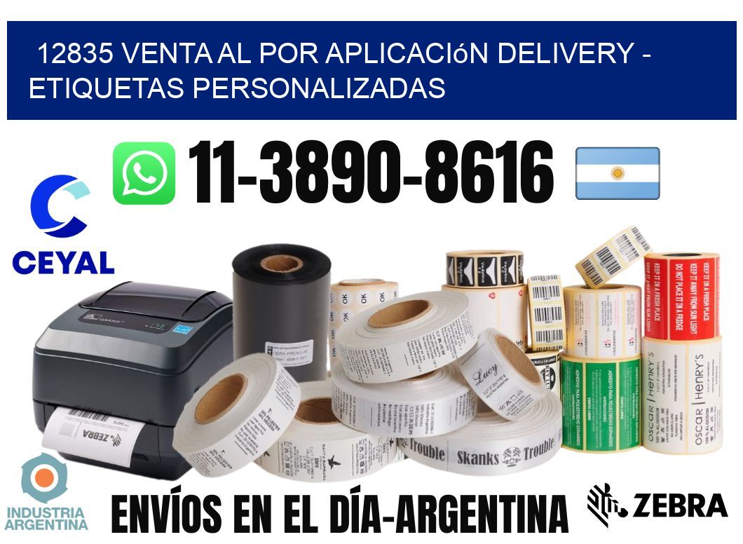 12835 Venta al Por Aplicación delivery - Etiquetas Personalizadas