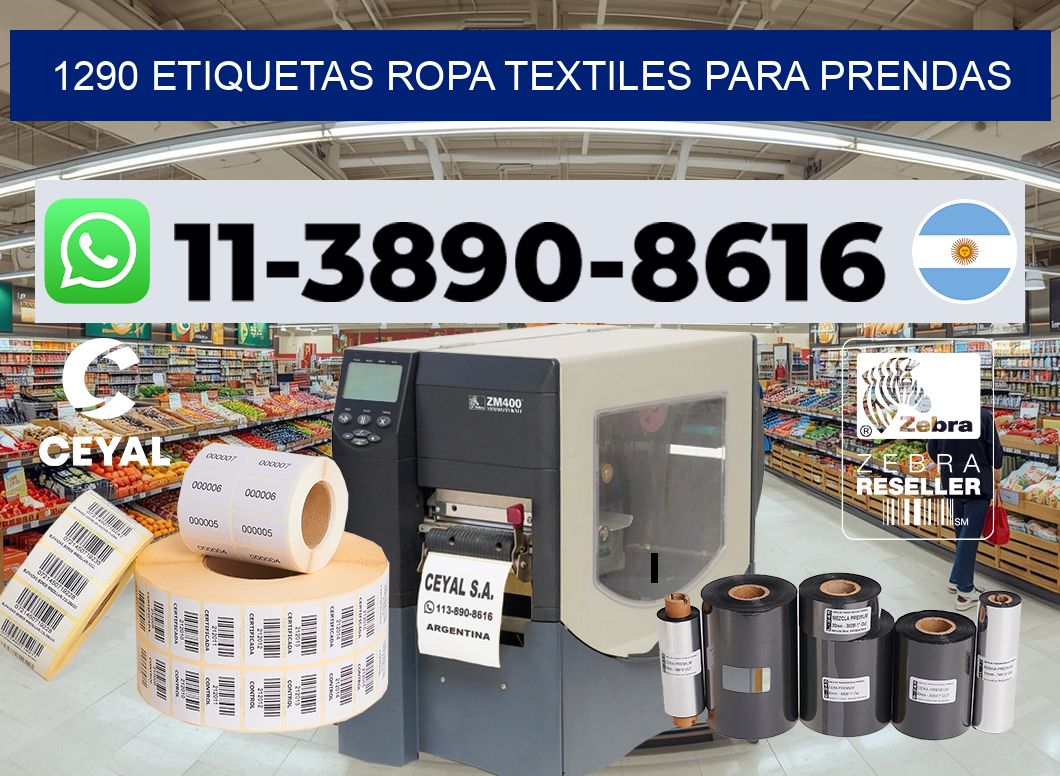 1290 Etiquetas ropa textiles para prendas