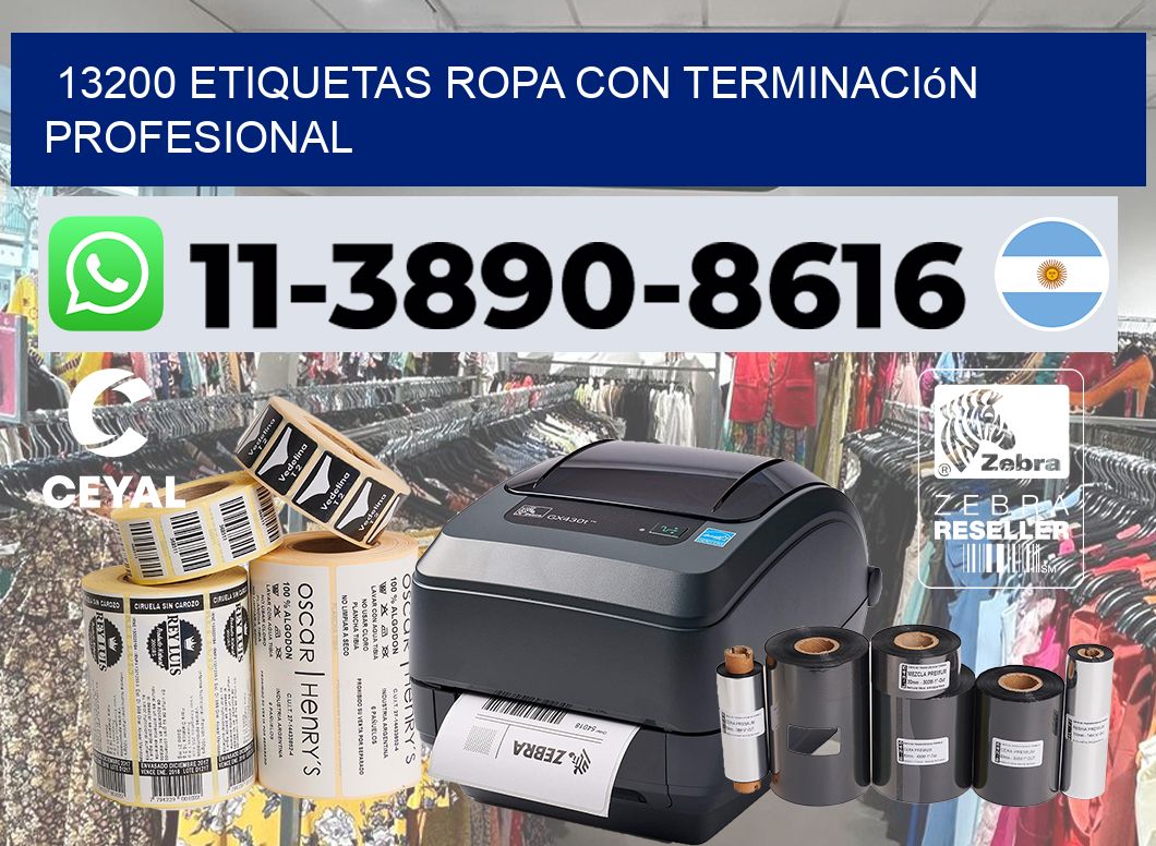 13200 Etiquetas ropa con terminación profesional