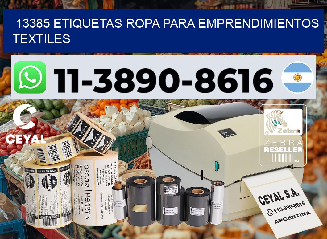 13385 Etiquetas ropa para emprendimientos textiles