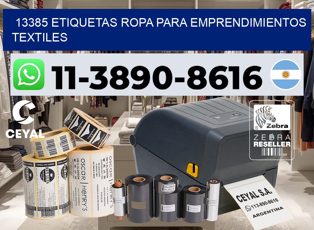 13385 Etiquetas ropa para emprendimientos textiles